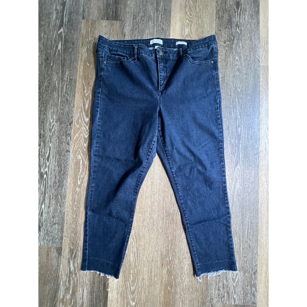 Sofia Jeans Skinny Ankle‎ Womens 16 Indigo Excellent Raw Hem High Rise Stretch